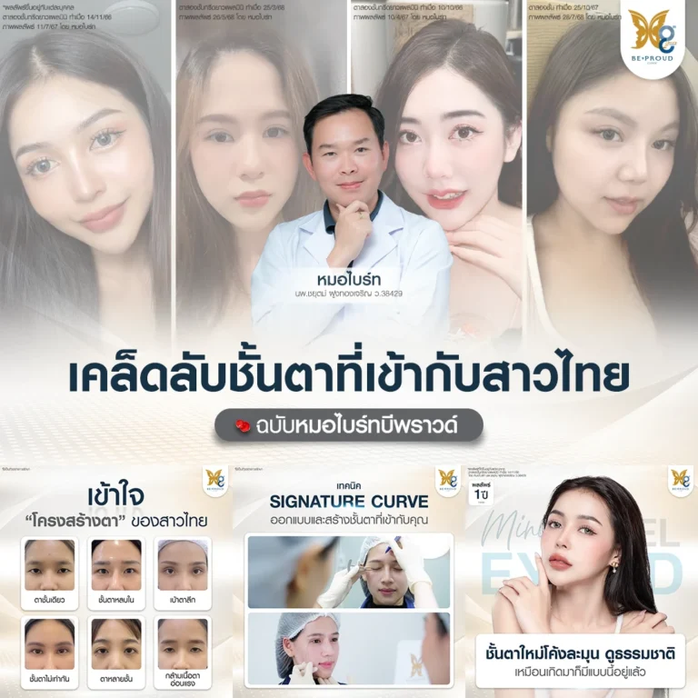 เคล็ดลับชั้นตาที่เข้ากับสาวไทย เทคนิค Signature Curve โดยหมอไบรท์ Beproud Clinic