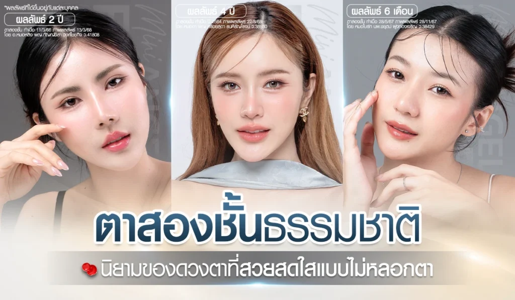 รวมรีวิวตาสองชั้นธรรมชาติ ผลลัพธ์ระยะยาว 6 เดือน - 4 ปี สวยเนียนไม่หลอกตา Beproud Clinic